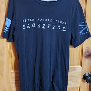 Never Forget Their Sacrifice Graphic Tee - Black Memorial Day Tee